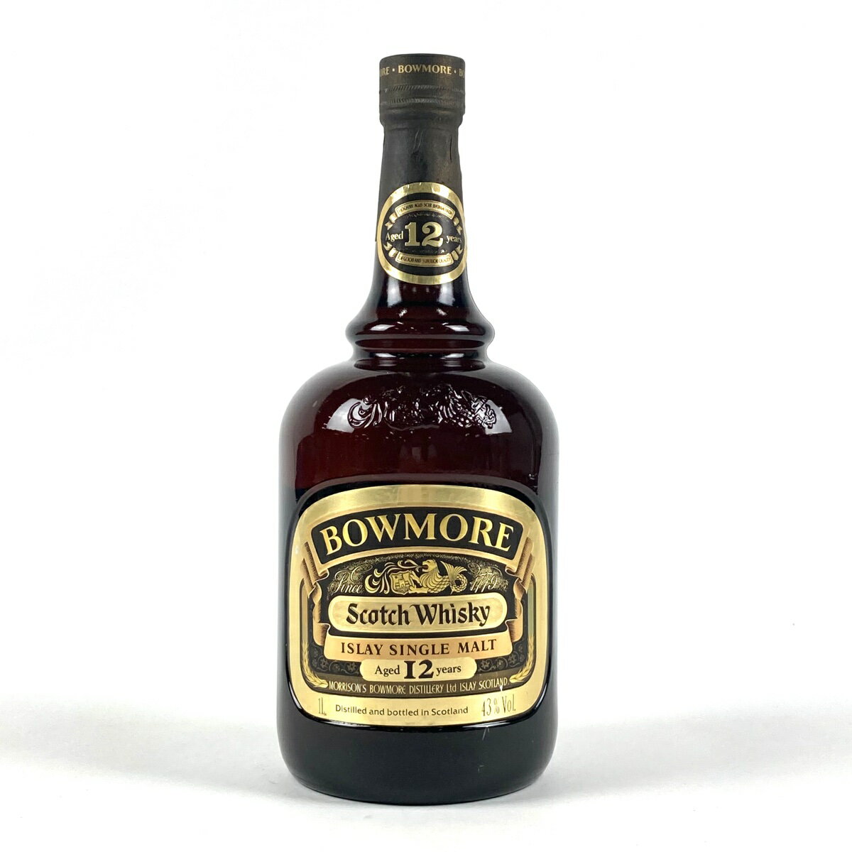 ボウモア BOWMORE 12年 ダンピーボトル 1000ml スコッチウイスキー シングルモルト 【中古】