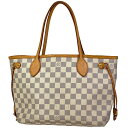 【在庫一掃】 ルイ ヴィトン Louis Vuitton ネヴァーフル PM ハンドバッグ ショッピング トートバッグ ダミエアズール ホワイト N51110 レディース 【中古】