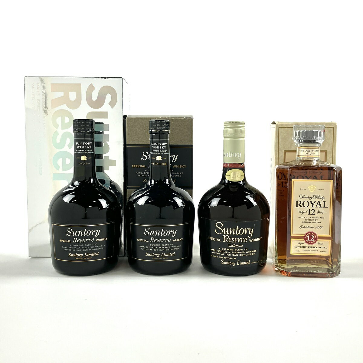 【東京都内限定発送】 4本 サントリー SUNTORY スペシャルリザーブ ローヤル 12年 SR ウイスキー セット 【中古】