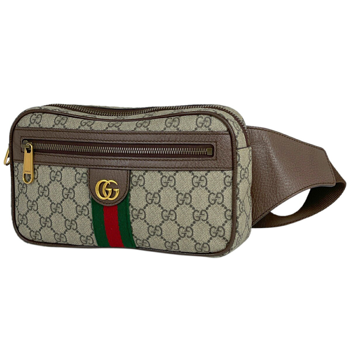 【在庫一掃】 グッチ GUCCI オフィディア GG ベルトバッグ シェリーライン ダブルG GGマーモント ウエスバッグ ボディバッグ GGスプリーム ベージュ ブラウン 574796 レディース 【中古】