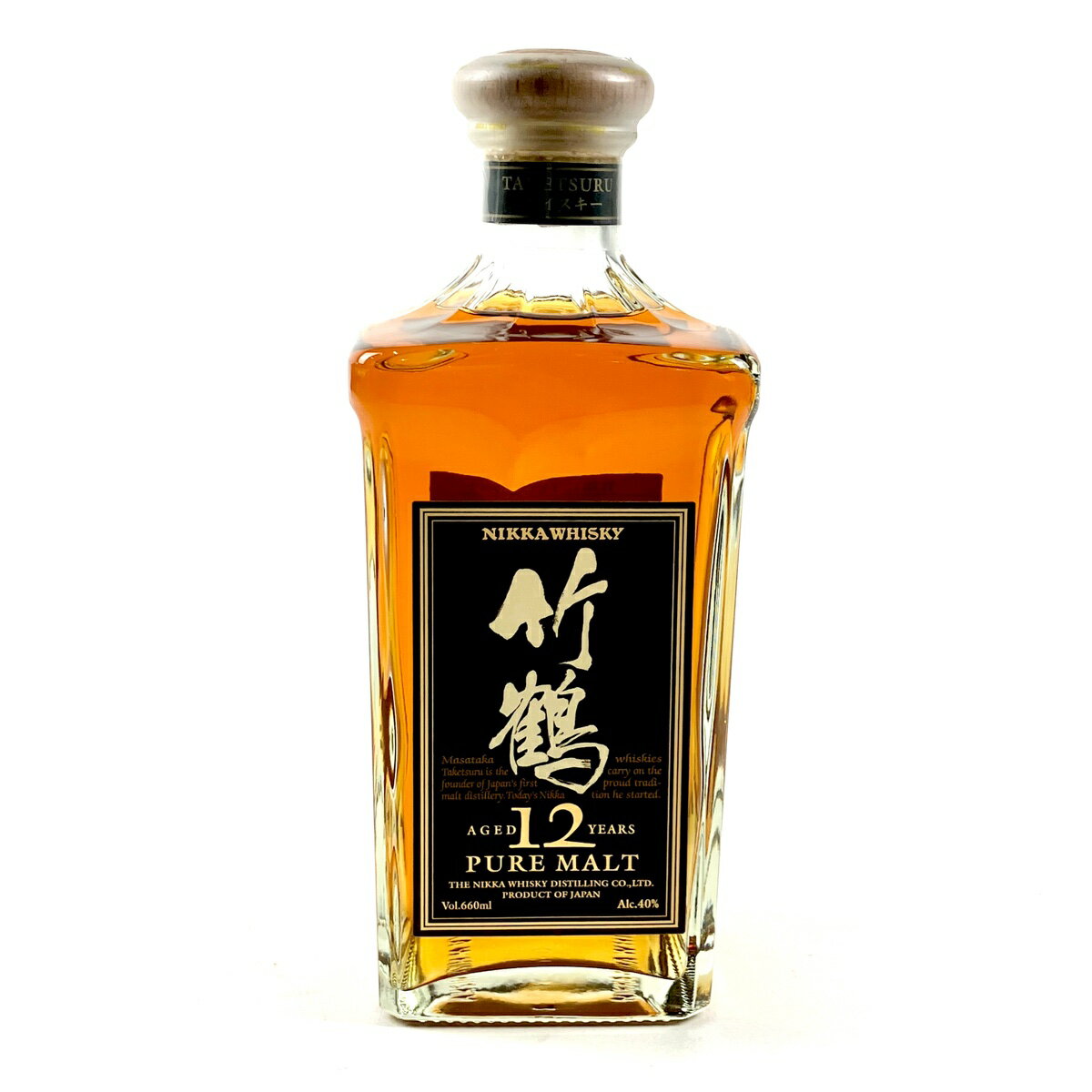 【東京都内限定発送】 ニッカ NIKKA 竹鶴 12年 ピュアモルト 角瓶 660ml 国産ウイスキー 【中古】