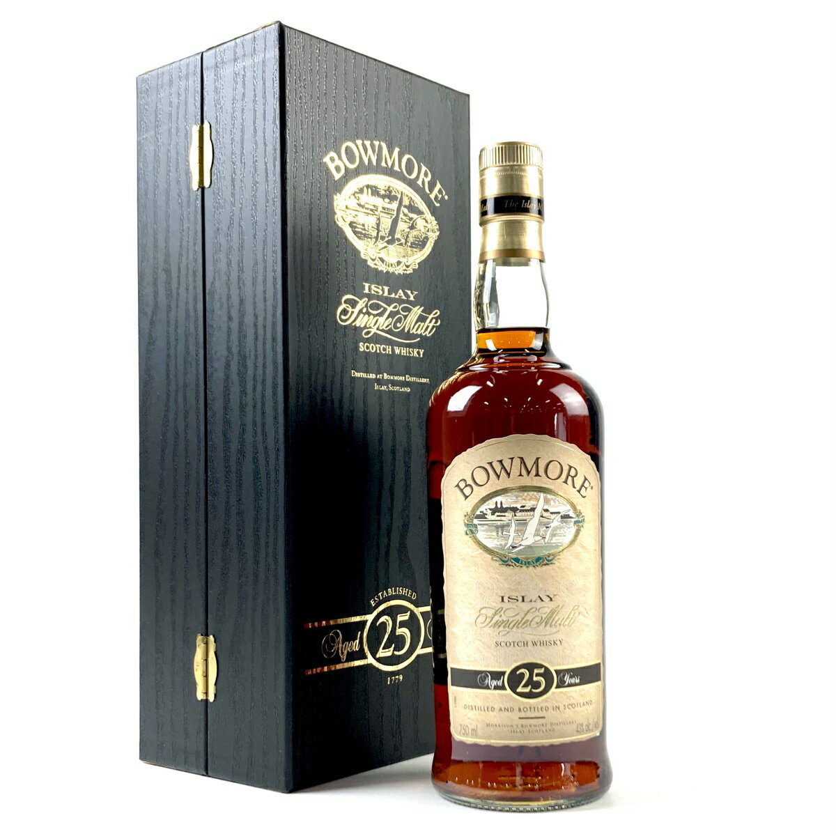 32％OFF ボウモア BOWMORE 25年 旧ラベル 700ml スコッチウイスキー シングルモルト 【中古】