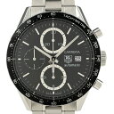 42％OFF 【ラッピング可】 タグホイヤー TAG HEUER カレラ クロノグラフ CV2010-0 腕時計 SS 自動巻き ブラック メンズ 【中古】 msp39