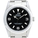 13％OFF 【ラッピング可】 ロレックス ROLEX エクスプローラー1 14270 腕時計 SS 自動巻き ブラック メンズ 【中古】 msp29