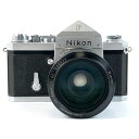 ニコン Nikon F アイレベル シルバー + NIKKOR 43-86mm F3.5 Ai改 フィルム マニュアルフォーカス 一眼レフカメラ 【中古】