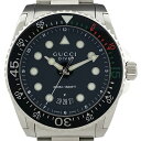 26％OFF 【ラッピング可】 グッチ GUCCI ダイヴ DIVE YA136208 腕時計 SS クォーツ ブラック メンズ 【中古】 msp29