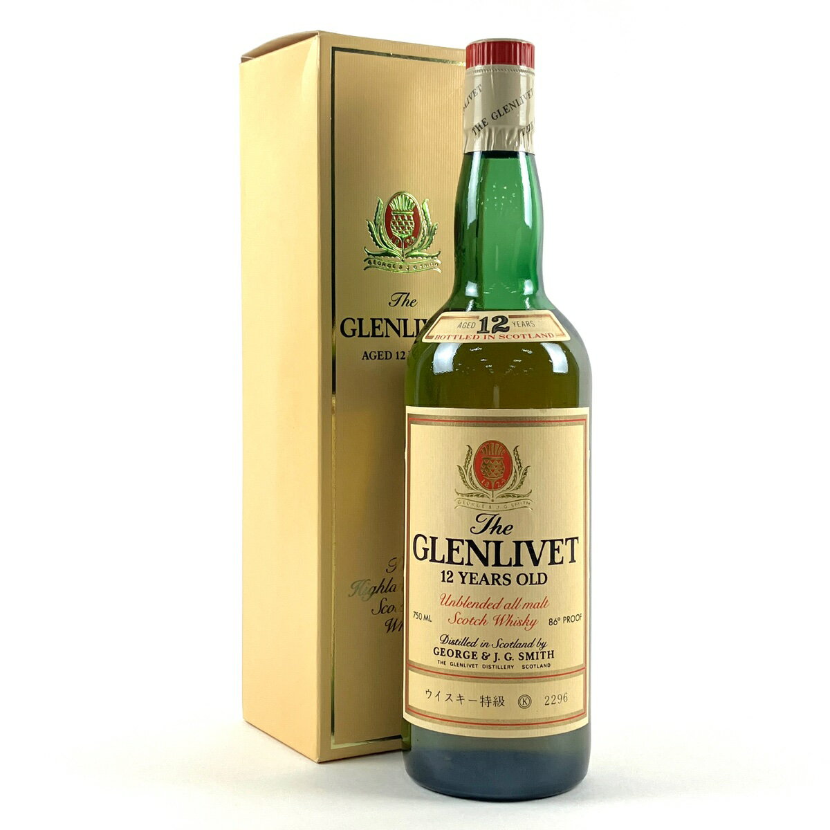 GLENLIVET 12年 旧ボトル 750ml スコッチウイスキー シングルモルト 【中古】