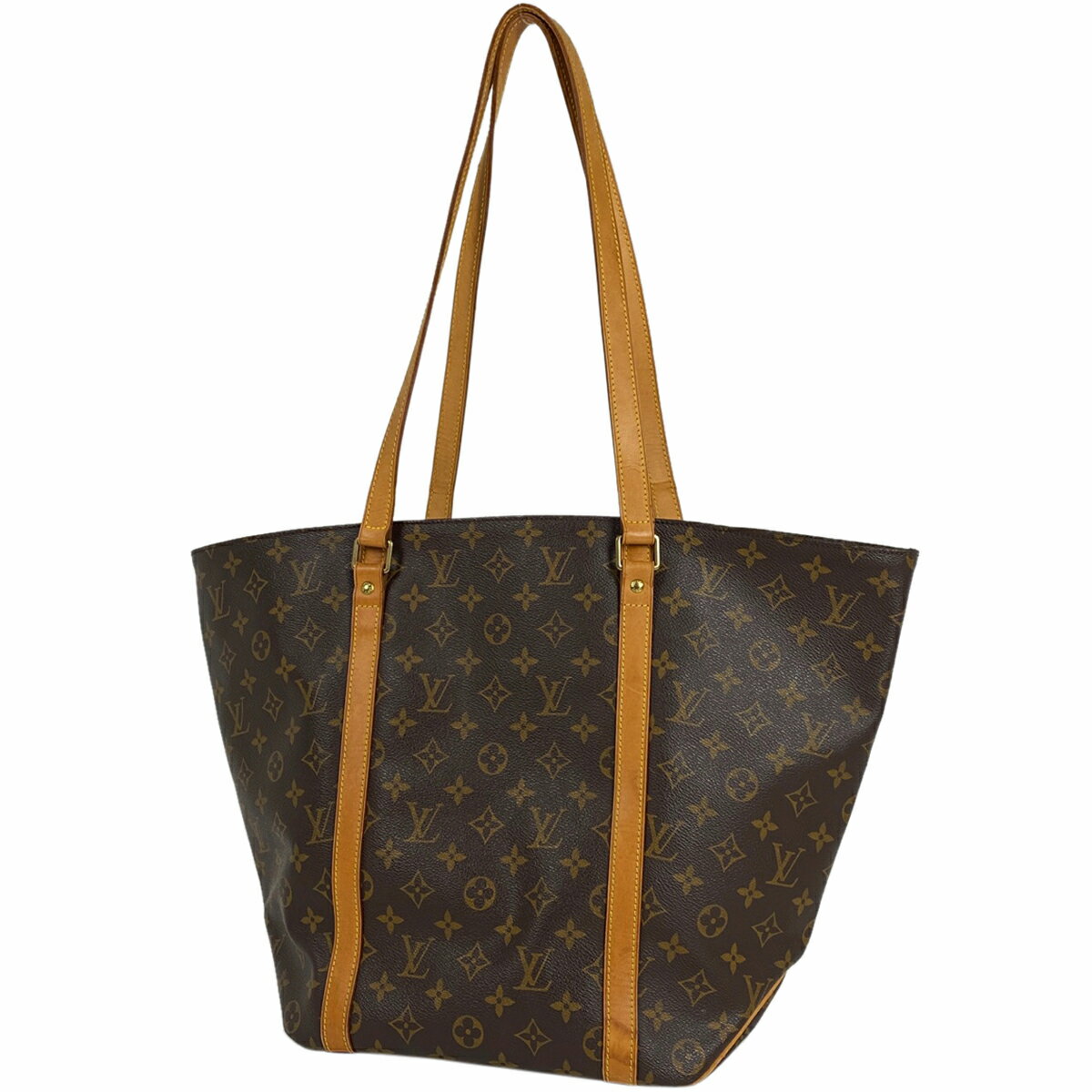 ルイ・ヴィトン Louis Vuitton サック ショッピング 肩掛け ショルダーバッグ トートバッグ モノグラム ブラウン M51108 レディース 【中古】