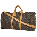 ルイ・ヴィトン Louis Vuitton キーポル バンドリエール 55 旅行 出張 ボストンバッグ モノグラム ブラウン M41414 レディース 【中古】