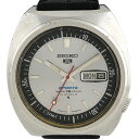 【ラッピング可】 セイコー SEIKO 5スポーツ デイデイト 6119-6020 腕時計 SS レザー 自動巻き シルバー メンズ 【中古】