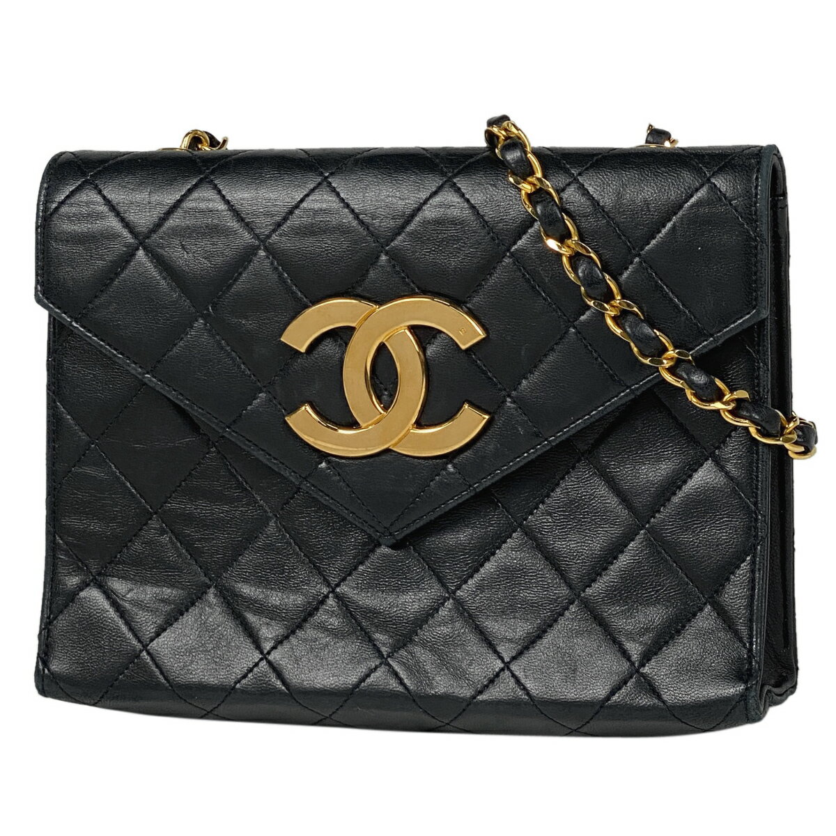 41％OFF 【ジャンク品】シャネル CHANEL ココマーク チェーン ショルダーバッグ マトラッセ プッシュロック ショルダーバッグ レザー ブラック レディース 【中古】 msp39