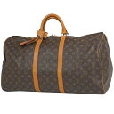 ルイ・ヴィトン Louis Vuitton キーポル 55 ハンドバッグ 旅行 出張 ビジネス ボストンバッグ モノグラム ブラウン M41424 レディース 【中古】