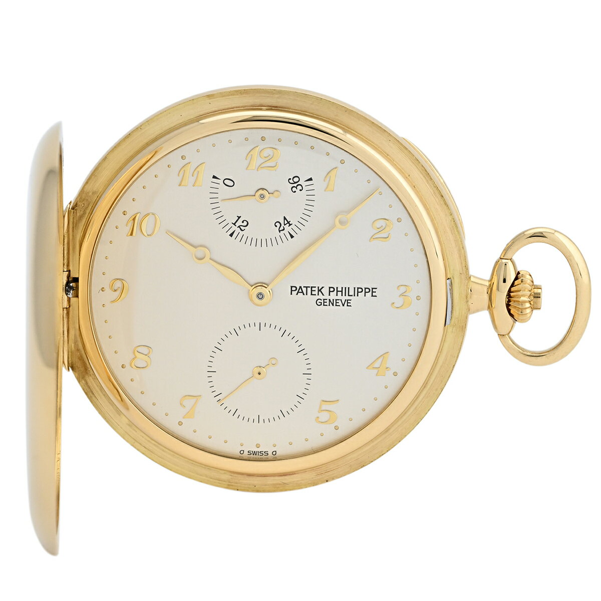 【ラッピング可】 パテックフィリップ PATEK PHILIPPE ポケットウォッチ スモールセコンド 懐中時計 983J 懐中時計 YG 手巻き シルバー メンズ 【中古】