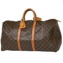 16％OFF ルイ・ヴィトン Louis Vuitton キーポル 55 ハンドバッグ 旅行 出張 ビジネス ボストンバッグ モノグラム ブラウン M41424 レディース 【中古】 msp29