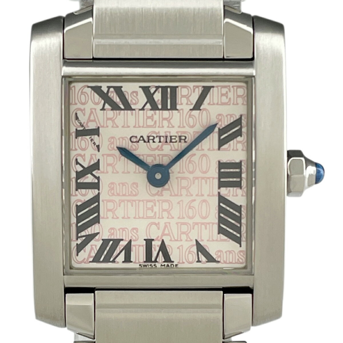 29％OFF 【ラッピング可】 カルティエ CARTIER タンクフランセーズ SM 創立160周年記念 2007年 限定 W51035Q3 腕時計 SS クォーツ ピンク レディース 【中古】 msp29