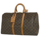 22％OFF ルイ・ヴィトン Louis Vuitton キーポル 45 ハンドバッグ 旅行 出張 ビジネス ボストンバッグ モノグラム ブラウン M41428 レディース 【中古】 msp29