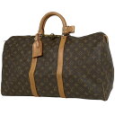 ルイ・ヴィトン Louis Vuitton キーポル 50 ハンドバッグ 旅行 出張 ビジネス ボストンバッグ モノグラム ブラウン M41426 レディース 【中古】