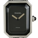 15％OFF 【ラッピング可】 シャネル CHANEL プルミエール Mサイズ H0452 腕時計 SS クォーツ ブラック レディース 【中古】 msp29