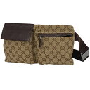 13％OFF グッチ GUCCI GG柄 ウエストバッグ ウエストポーチ ボディバッグ GGキャンバス ブラウン 28566 レディース 【中古】 msp29