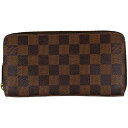 41％OFF 【ラッピング可】ルイ・ヴィトン Louis Vuitton ジッピー ウォレット ラウンドファスナー ラウンドジップ 長財布 ダミエ ブラウン N60015 レディース 【中古】 msp39