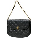 13％OFF シャネル CHANEL パリ限定 ココマーク チェーン ハンドバッグ マトラッセ ワンショルダー ハンドバッグ レザー ブラック レディース 【中古】 msp29