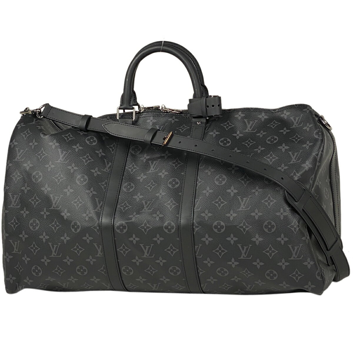 7％OFF ルイ・ヴィトン Louis Vuitton キーポル バンドリエール 55 2WAY ショルダーバッグ ボストンバッグ モノグラムエクリプス ブラック M40605 メンズ 【中古】 msp29