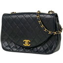 【ジャンク品】シャネル CHANEL ココマーク チェーン ショルダーバッグ マトラッセ マドモアゼル ショルダーバッグ レザー ブラック レディース 【中古】