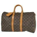 ルイ・ヴィトン Louis Vuitton キーポル 45 ハンドバッグ 旅行 出張 ビジネス ボストンバッグ モノグラム ブラウン M41428 レディース 【中古】