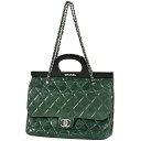 シャネル CHANEL ココマーク ハンドバッグ 2WAY ショルダーバッグ チェーン A92580 ハンドバッグ レザー グリーン レディース 【中古】