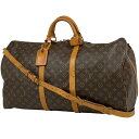 ルイ・ヴィトン Louis Vuitton キーポル バンドリエール 60 旅行 出張 2WAY ショルダーバッグ ボストンバッグ モノグラム ブラウン M41412 レディース 【中古】