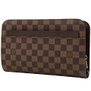 ルイ・ヴィトン Louis Vuitton サンルイ クラッチバッグ 手持ち セカンドバッグ ダミエ ブラウン N51993 メンズ 【中古】