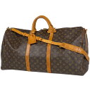 ルイ・ヴィトン Louis Vuitton キーポル バンドリエール 60 旅行 出張 ボストンバッグ モノグラム ブラウン M41412 レディース 【中古】