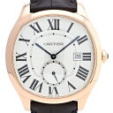 12％OFF 【ラッピング可】 カルティエ CARTIER ドライブ ドゥ カルティエ ローマン WGNM0003 腕時計 PG レザー 自動巻き シルバー メンズ 【中古】 msp29