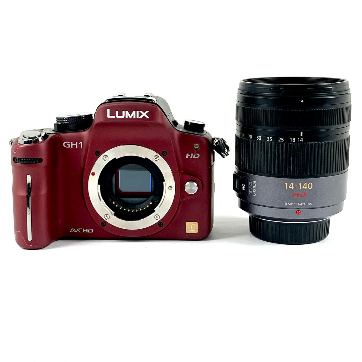 パナソニック Panasonic GH1 + LUMIX G VARIO 14-140mm F4-5.8 ASPH. MEGA O.I.S. デジタル ミラーレス 一眼カメラ 【中古】