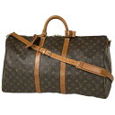 ルイ・ヴィトン Louis Vuitton キーポル バンドリエール 55 2WAY ショルダーバッグ ボストンバッグ モノグラム ブラウン M41414 レディース 【中古】