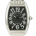 22％OFF 【ラッピング可】 フランクミュラー FRANCK MULLER トノー カーベックス 1752BQZ 腕時計 SS クォーツ ブラック レディース 【中古】 msp29