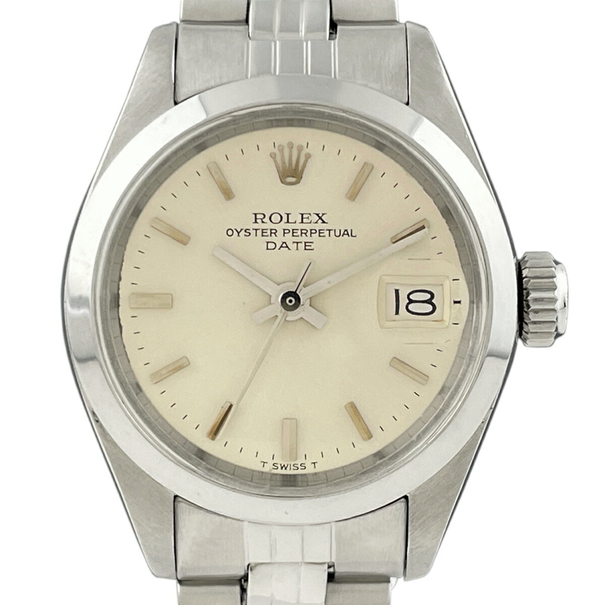 36％OFF 【ラッピング可】 ロレックス ROLEX オイスターパーペチュアル デイト 6916 腕時計 SS 自動巻き シルバー レディース 【中古】 msp39