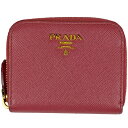 22％OFF 【ラッピング可】プラダ PRADA ロゴ ラウンドファスナー コインケース 小銭入れ カード入れ ラウンドジップ コインケース サフィアーノレザー ペオニア(ピンク) 1MM268 レディース 【中古】 msp29