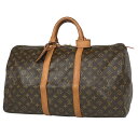 ルイ・ヴィトン Louis Vuitton キーポル 50 ハンドバッグ 旅行 出張 ビジネス ボストンバッグ モノグラム ブラウン M41426 レディース 【中古】