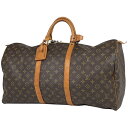 ルイ・ヴィトン Louis Vuitton キーポル 55 ハンドバッグ 旅行 出張 ビジネス ボストンバッグ モノグラム ブラウン M41424 レディース 【中古】