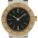 16％OFF 【ラッピング可】 ブルガリ BVLGARI ブルガリブルガリ BB23SGD 腕時計 SS YG クォーツ ブラック レディース 【中古】 msp29