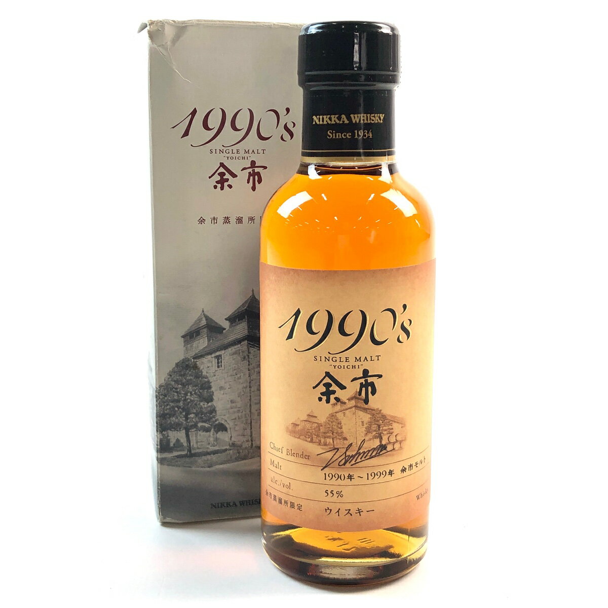 6％OFF 【東京都内限定発送】 ニッカ NIKKA 余市 1990 シングルモルト 180ml 国産ウイスキー 【中古】0