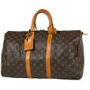 3％OFF ルイ・ヴィトン Louis Vuitton キーポル 45 ハンドバッグ 旅行 出張 ビジネス ボストンバッグ モノグラム ブラウン M41428 レディース 【中古】 msp29