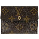 16％OFF 【ラッピング可】ルイ・ヴィトン Louis Vuitton ラドロー 小銭入れ カード入れ 二つ折り コインケース モノグラム ブラウン M61927 レディース 【中古】 msp29