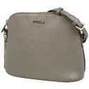 38％OFF フルラ Furla ロゴ チェーン ショルダーバッグ 斜め掛け ショルダーバッグ レザー グレー レディース 【中古】 msp39