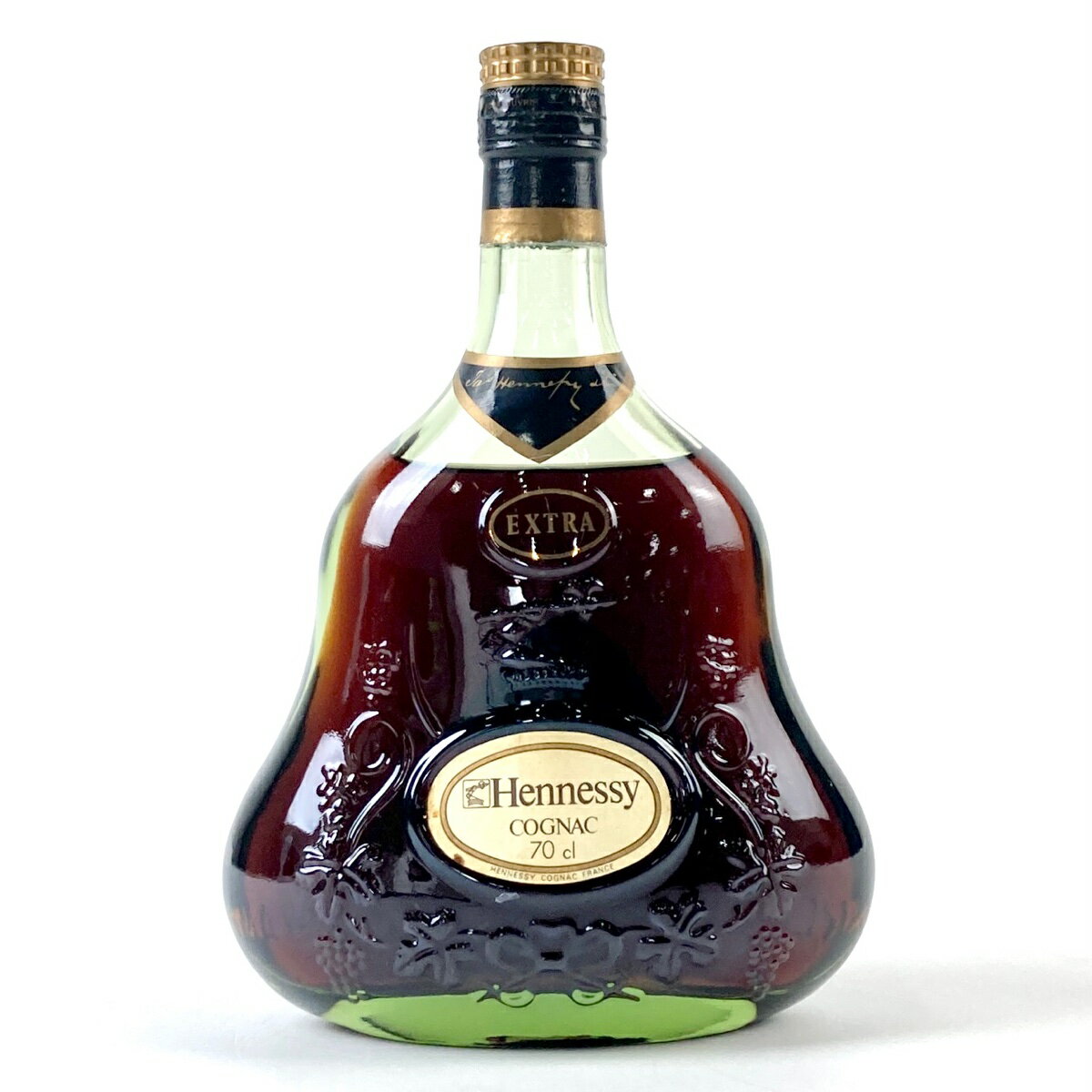 ヘネシー Hennessy エクストラ グリーンボトル 金キャップ 700ml ブランデー コニャック 【中古】