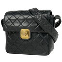 11％OFF シャネル CHANEL ココマーク ショルダーバッグ マトラッセ ショルダーバッグ レザー ブラック レディース 【中古】 msp29