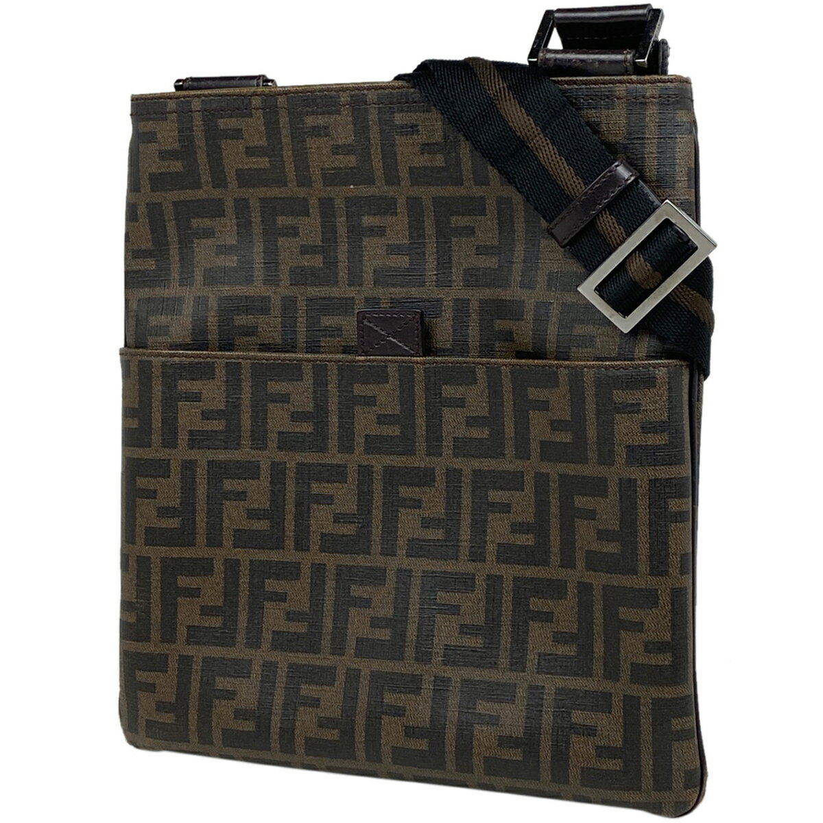 36％OFF 【ジャンク品】フェンディ FENDI ズッカ柄 ショルダーバッグ 斜め掛け ショルダーバッグ コーティングキャンバス ブラウン レディース 【中古】 msp39