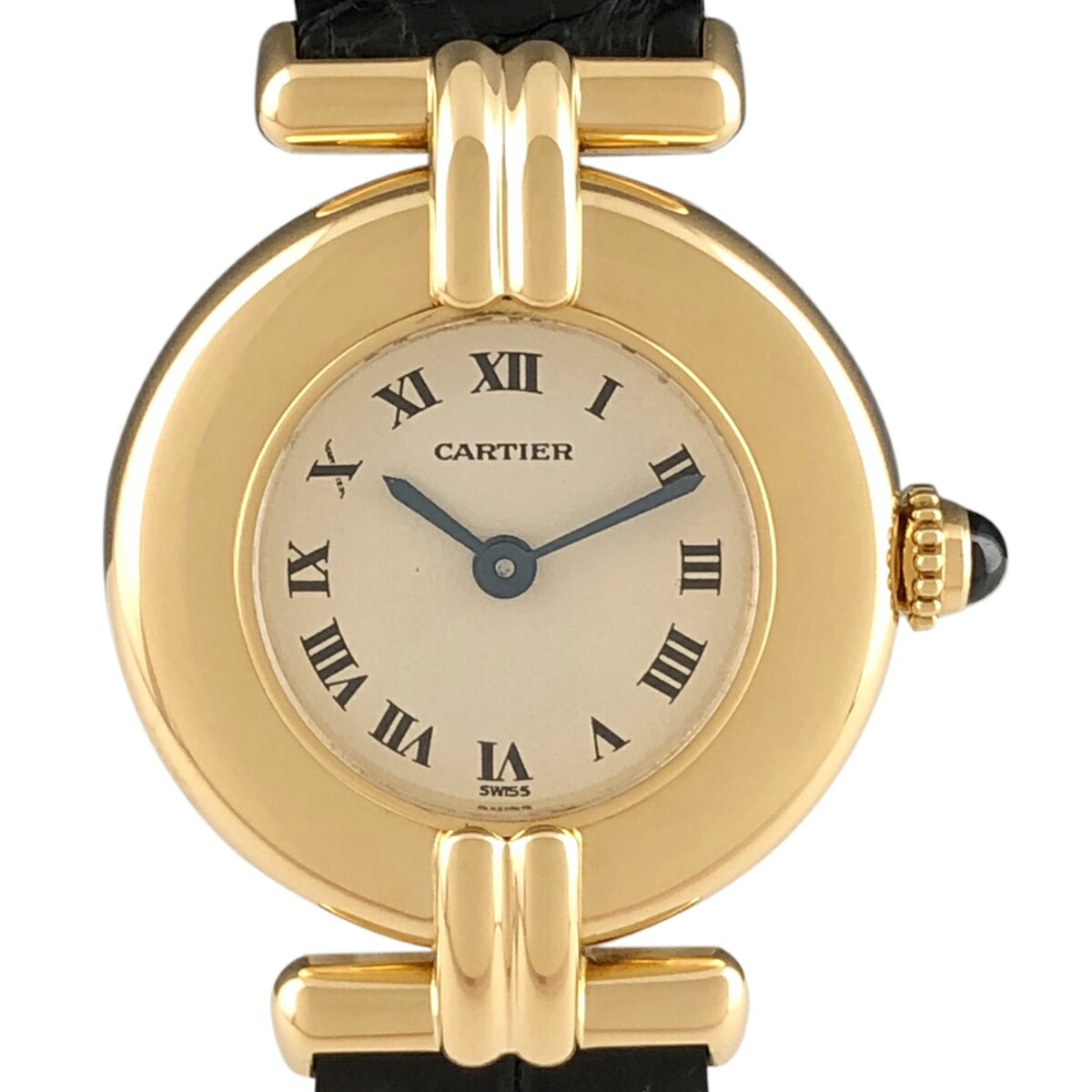 27％OFF 【ラッピング可】 カルティエ CARTIER マスト コリゼ W1500353 腕時計 YG レザー クォーツ アイボリー レディース 【中古】 msp29