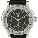 9％OFF 【ラッピング可】 ブルガリ BVLGARI ソロテンポ ST29S 腕時計 SS レザー クォーツ ブラック レディース 【中古】 msp29